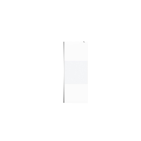 Van Marcke Douche à l'italienne 80x200cm verre de sécurité bande satinée anti-calcaire chrome SW238192