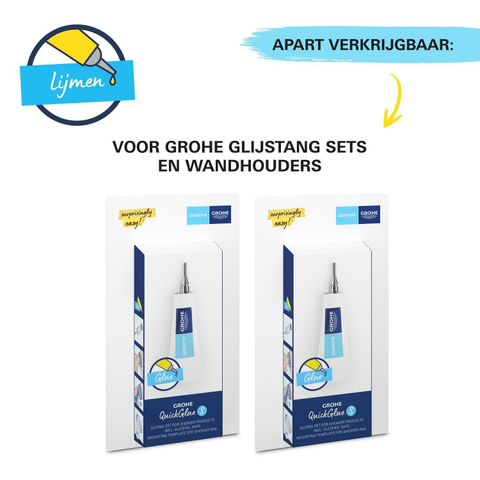 Grohe Vitalio Start 110 Glijstangset - 60cm - ronde handdouche - 2 straalsoorten - gladde doucheslang - matte black (mat zwart) SW1126516