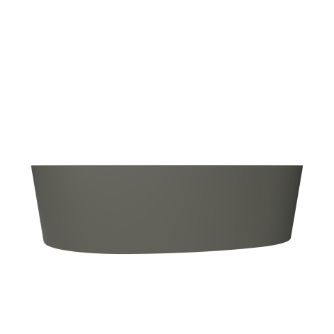 Arcqua Rocker Waskom - opbouw - organisch - links - 50x37cm - mat beton SW976313