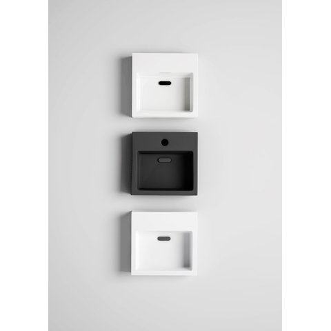 Clou Flush 1 lave-mains 28x27cm trou de robinet Céramique Noir mat SW9356
