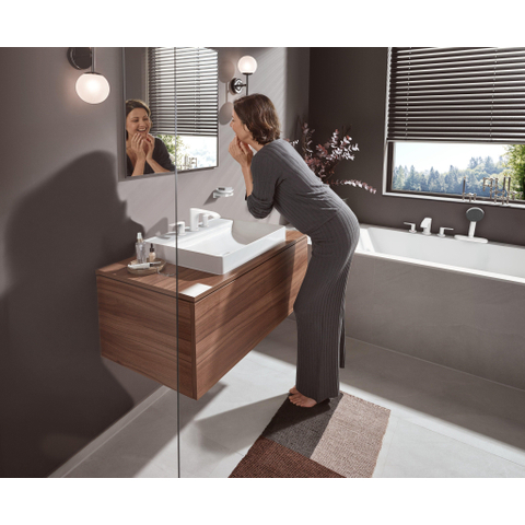 Hansgrohe VIVENIS Wastafelmengkraan - 90 met pop-up trekwaste - mat wit SW642506