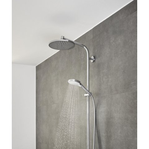 Hansgrohe Croma select e Handdouche Vario - ecosmart 1/2 x - diameter 11cm - met rain turbo rain en intense rain regenstraal wit/chroom - wit chroom 0605330