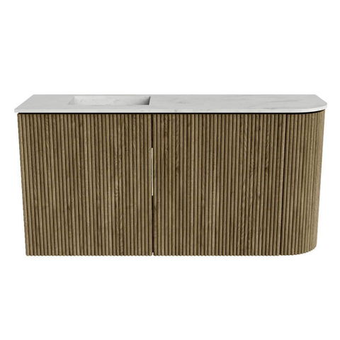 Mondiaz JOYA-DLUX 81.6cm toiletmeubel - ronding rechts kleur Dusk - Wastafel FAYE positie Links 1 kraangat kleur Opalo. SW1423355