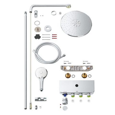 GROHE Euphoria smartcontrol Regendoucheset Opbouw- hoofddouche 31cm - handdouche rond - chroom OUTLETSTORE STORE44638