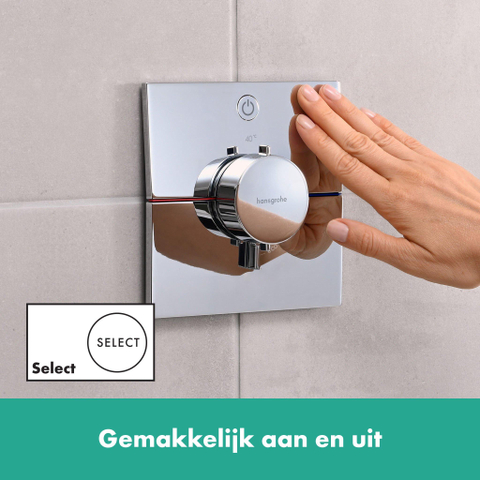 Hansgrohe ShowerSelect Comfort E Thermostaat - inbouw - 1 functie - hoogglans chroom SW918023