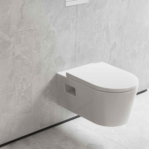 Hansgrohe XtraStoris Rock Porte-brosse WC - tablette - porte carrelable - blanc mat SW1590305
