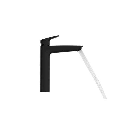 Hansgrohe Logis 1 greeps wastafelkraan - 190 met trekwaste - hoogglans chroom 0605644