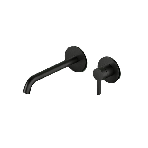 Hotbath Ace Afbouwdeel - voor wastafelmengkraan - 20cm uitloop - PVD - zwart geborsteld SW1117676