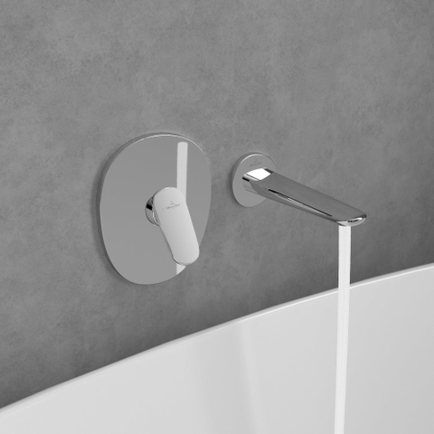 Villeroy & Boch Antao badtoevoer - 223mm - voor wandmontage - hoogglans chroom SW974002