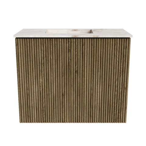 Mondiaz JOYA-DLUX 50cm toiletmeubel - kleur Dusk - Wastafel FAYE positie Links Zonder kraangat kleur Frappe. SW1423047