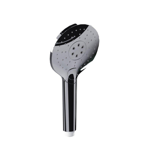 Fortifura Calvi Handdoucheset - diameter 12cm - rond - 3 straalsoorten - met houder - met anti twist - slang - 150cm - hoogglans chroom SW1159488