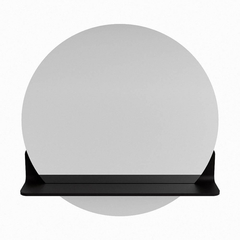 Mondiaz SPOT spiegel – Ø60 cm – met planchet – Urban (zwart) SW1235476