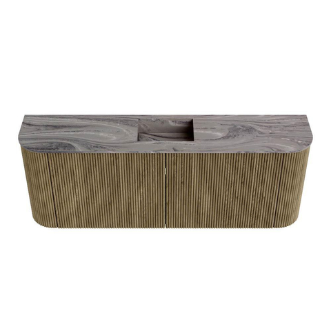 Mondiaz JOYA-DLUX 113.2cm toiletmeubel - ronding links en rechts kleur Dusk - Wastafel FAYE positie Midden Zonder kraangat kleur Sombra. SW1426183