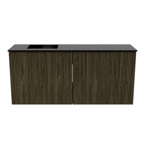 Mondiaz JOYA 90cm toiletmeubel - kleur Shadow - Wastafel FAYE positie Links 1 kraangat kleur Urban. SW1421487