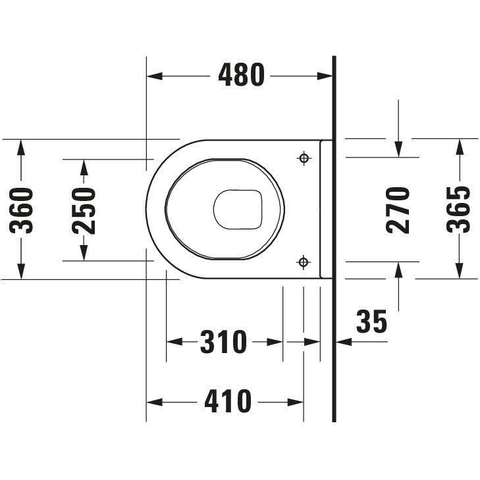 Duravit Philippe Starck 3 Compact wandcloset diepspoel met Wondergliss wit 0314358