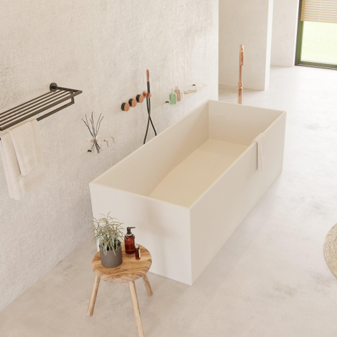 Ideavit Solidstar Baignoire autoportante - 170x72cm - rectangulaire - solid surface - blanc SW85888