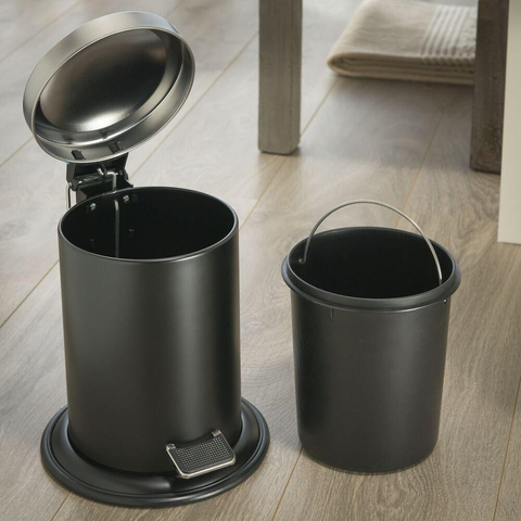 Sealskin Acero Poubelle à pédale 3 litres sur pied Noir CO361732419