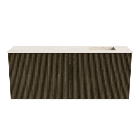 Mondiaz JOYA-DLUX 100cm toiletmeubel - kleur Shadow - Wastafel FAYE positie Rechts Zonder kraangat kleur Meli. SW1424891