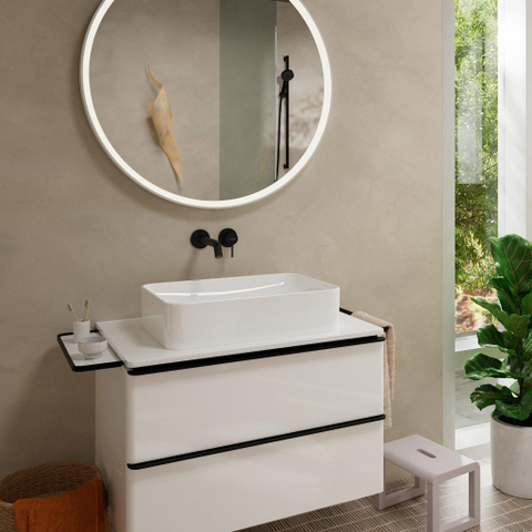 Hansgrohe Tecturis s Eengreeps wastafelkraan - inbouw - voor wandmontage - met uitloop 16 - 5 cm - mat zwart SW918628