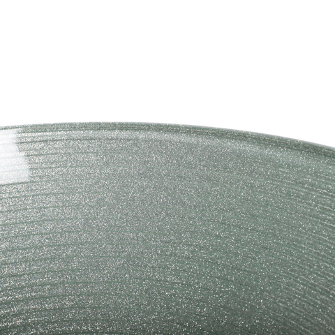 Saniclass Mela Vasque à poser 42x14.5cm rond verre durci gris blanc SW213528