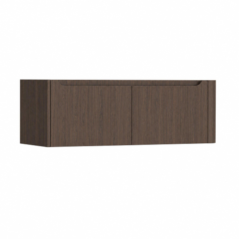 H&R Badmeubelen Juice Meuble sous vasque - 120x45x40cm - angle droit arrondi - 2 tiroirs - poignée intégrée - coffee SW1489854