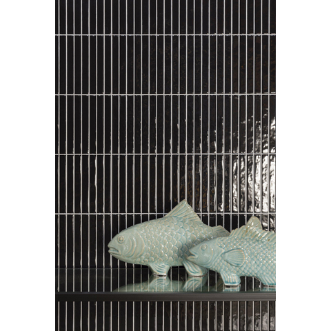 ÉCHANTILLON Terravito Girivo Carreau mural en céramique - 35x35cm - 9.2mm - Noir SW1408444