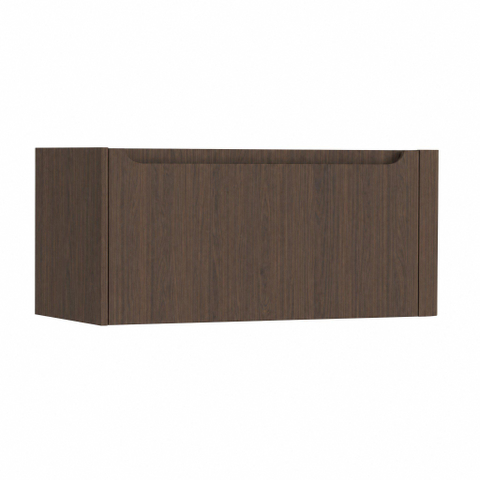 H&R Badmeubelen Juice Meuble sous vasque - 100x45x40cm - angle droit arrondi - 1 tiroir - poignée intégrée - coffee SW1489097