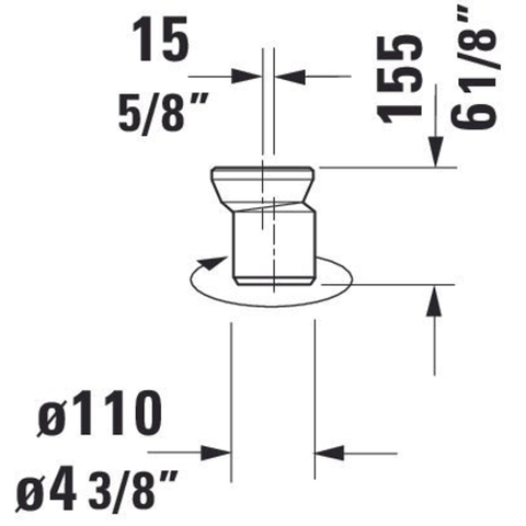 Duravit Vario afvoer - voor horizontaal en verticaal aansl.7-24 cm - wit 0293709