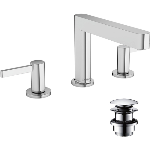 Hansgrohe Finoris Wastafelkraan - 110 pop-up plug - hoogglans chroom SW651145