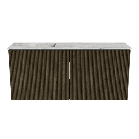 Mondiaz JOYA-DLUX 90cm meuble de salle de bains - couleur Shadow - Vasque FAYE position Gauche Sans trou de robinet couleur Glace SW1422798