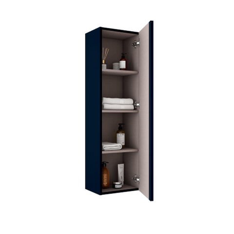 Saniclass Prime Blend Hoge Kast - 120x34.5x27.5cm - 1 deur - mat marine blauw - MDF SW892653