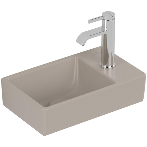Villeroy & Boch Avento fontein - 36x22cm L - 1 kraangat - zonder overloop CeramicPlus - almond (beige) SW1148706