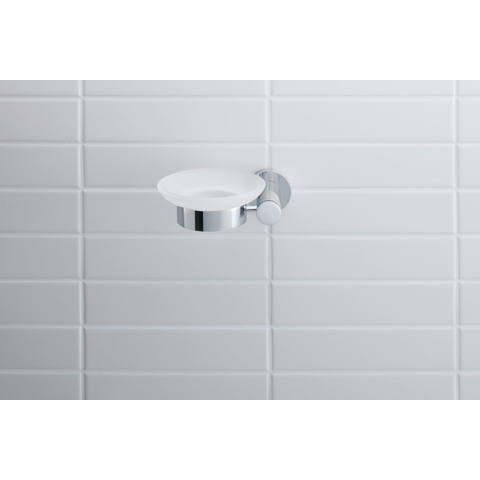 Duravit D-code Zeephouder - glas rechts - hoogglans chroom GA49406