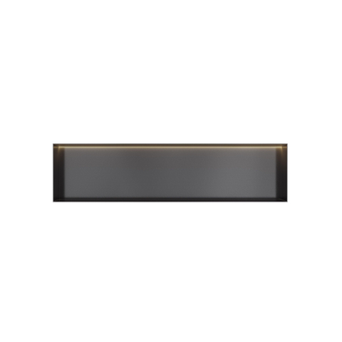 Hotbath &MORE Inbouwbox of inbouwnis - 30x120x10 - frameless + LED - PVD - geborsteld zwart SW1246647