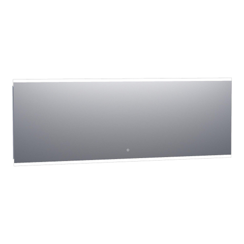 BRAUER Jasper spiegel – 200x70 cm – directe LED boven – dimbaar, touchbediening – Aluminium SW278208