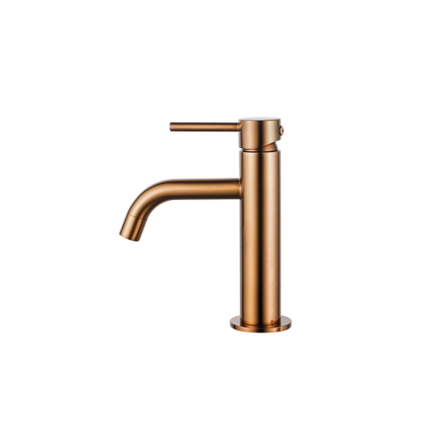 Fortifura Calvi Slim Wastafelkraan - 17.4cm - opbouw - PVD - geborsteld koper SW970029