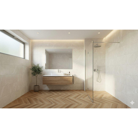 SAMPLE Terravito Gizino Keramische vloer & wand - 30x60cm - 9.5mm - gerectificeerd - Wit SW1471614