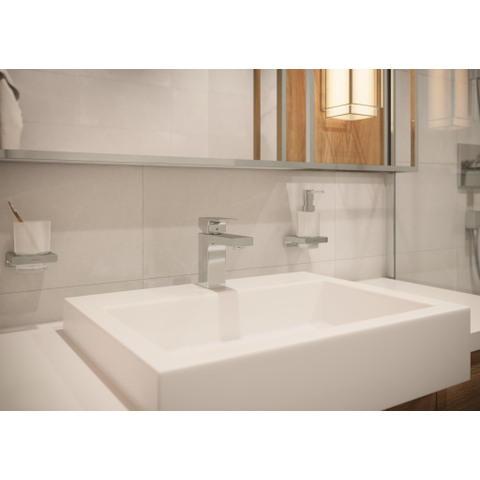 Hansgrohe Vernis Shape 1 greeps wastafelkraan - 100 met trekwaste - hoogglans chroom SW651612