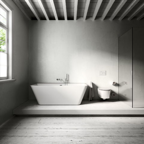 Clou Flat toiletrolhouder recht zonder klep mat wit SHOWROOMMODEL SHOW26683