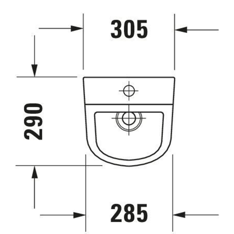 Duravit D-code Urinoir - met boveninlaat - met bevestiging - zonder spoelrand - met sproeikop en sifon - glans wit 0315131