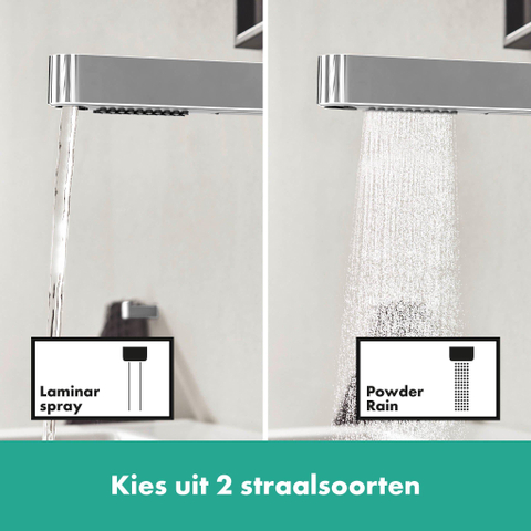 Hansgrohe Finoris Wastafelkraan - 230 - 2jet - met uittrekbare vuistdouche - met afvoerplug - hoogglans chroom SW651074