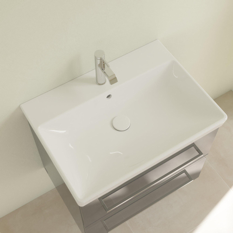 Villeroy & Boch Avento meubelwastafel - 65x47cm - 1 kraangat - met overloop - White Alpine (glans wit) SW59867