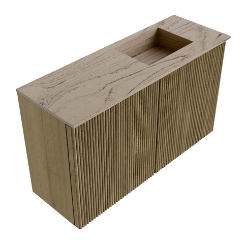 Mondiaz JOYA-DLUX 70cm toiletmeubel - kleur Dusk - Wastafel FAYE positie Rechts Zonder kraangat kleur Arena. SW1425744