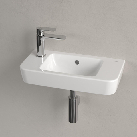 Villeroy & Boch O.novo fontein - 50x25cm m.1 kraangat - zonder overloop - White Alpine (glans wit) SW448493