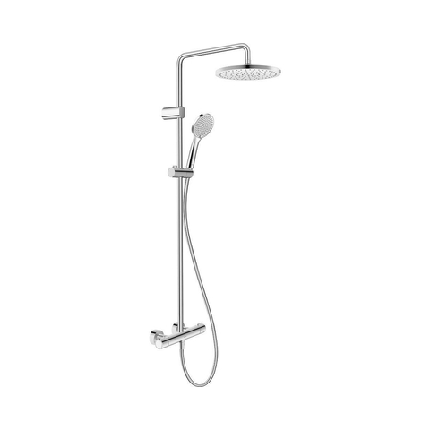 Duravit Shower systems Douchesysteem - met douchekraan - thermostatisch - met koppelingenHOH=15cm - met hoofddouch - glans chroom SW962518