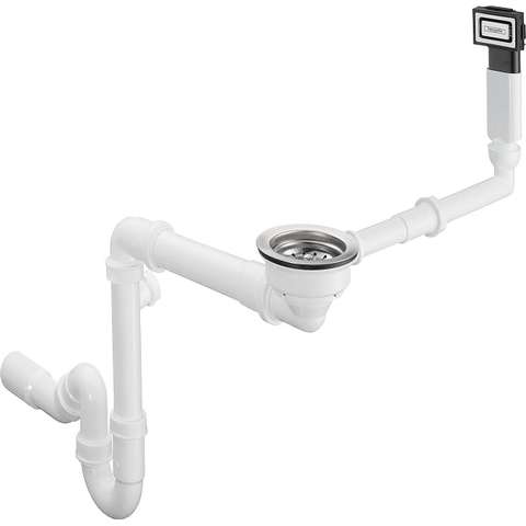 Hansgrohe D16-10 mechanische afvoerset voor enkele waskom graniet chroom SW1567249