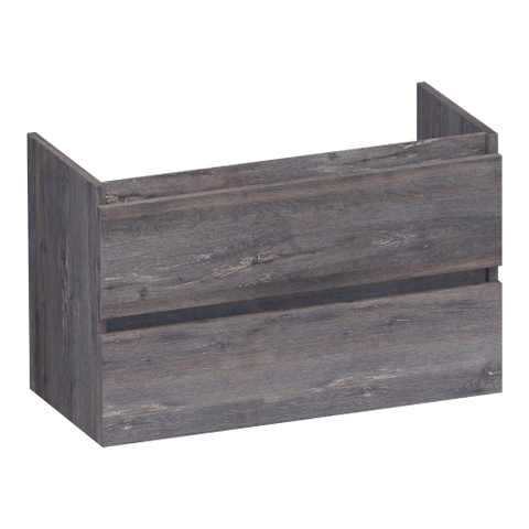 BRAUER Joy meuble sous-lavabo peu profond - 80x39x50cm - 2 tiroirs à fermeture douce - sans poignées - 1 découpe pour siphon - Driftwood SW1201209
