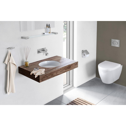 Zack Atore toiletrolhouder met klep 12.4x12.4x5.4cm RVS Mat SW538590