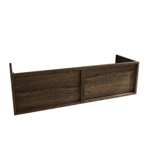 Saniclass Holz Frame Meuble sous lavabo de salle de bains - 140x45x40cm - 2 tiroirs - Chêne charcoal SW1420776