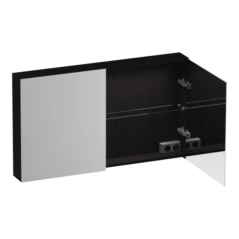 BRAUER Impress Deluxe armoire de toilette – 119 x 70 x 15 cm – Éclairage LED – Timber Black SW1198971